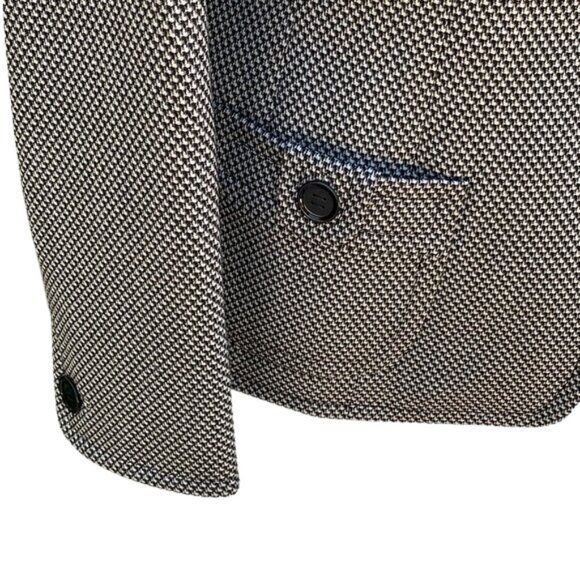 Calvin Klein Black and White Patterned Blazer Jacket, Size 6 - Picture 5 of 8